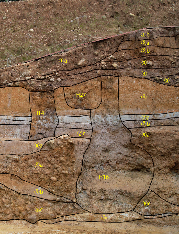 地層堆積情況。廣東省文物考古研究院供圖